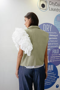Ruffle Shoulder Vest