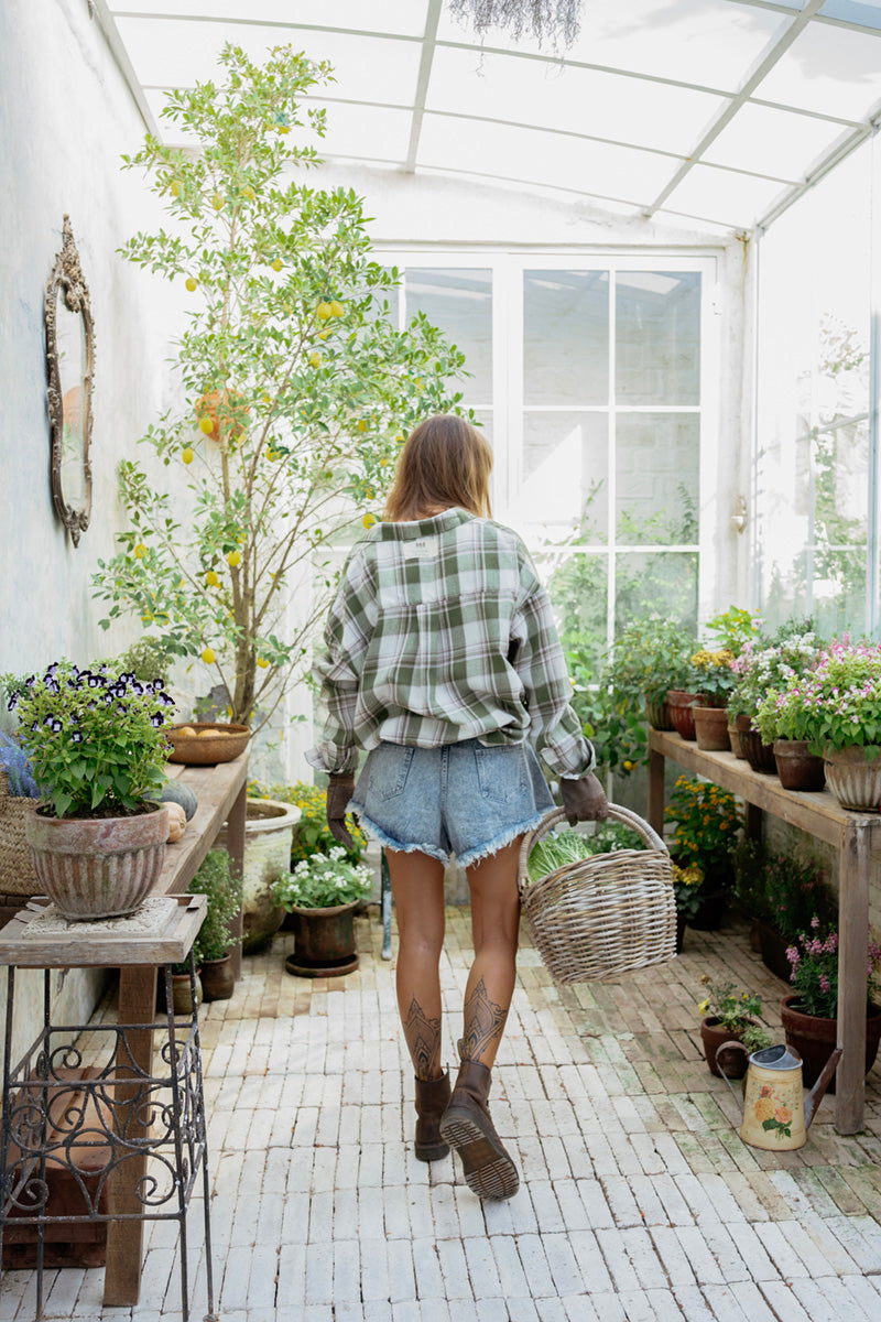 Oversized Checkered Shirt