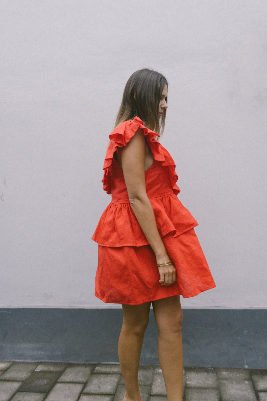 Bohemian dress red